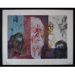 Feliks Topolski (Polish 1907-1989) A montage of thespians and playwrights. Lithograph. 46 x 63cm Fo