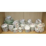 A collection of Minton "Haddon Hall" bone china teawares