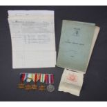 A collection of items relating to Temporary Petty Officer, Leslie George Baynhams WW II naval career