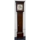 A late 17th century eight day walnut cased longcase clock with five pillar movement chiming on a sin