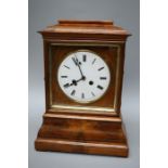 E Fehrenbach of Kentish Town and Camden Town. An eight day walnut cased maintle clock with string an
