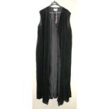 Sheila Fersht Couture, a long sleeveless cape, velvet, size large Formally the property of the late