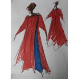 Marc Bohan, a collection of hand drawn designs for Christian Dior for Jessye Norman. These were for