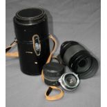 A Nikon F8 500mm mirror (reflex) lens and teleconverter