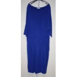 Calvin Klein. A royal blue long evening dress, size 20 Formally the property of the late Jessye Norm
