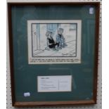 Reginald 'Reg' Smythe (1917-1998) A framed and glazed ink and blue wash Andy Capp cartoon with signe