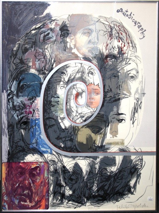 Feliks Topolski (Polish 1907-1989) Autobiography. Screen print on paper. 99 x 73.5cm. Signed and num