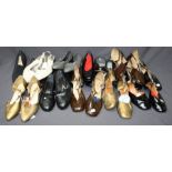 A collection of fourteen mixed everyday ladies shoes, size 12 Formally the property of the late Jes