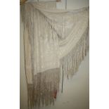 An embroidered silk shawl Formally the property of the late Jessye Norman