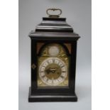 A late George III ebonized ogee topped bracket clock by James Goddard of London. The eight day twin