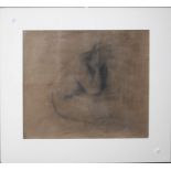 An untitled lithograph of a seated figure with head in hands Indistinctly signed. 49 x 57cm Formall