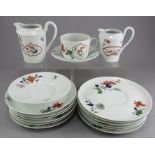 A twentieth century Limoges part tea service, some pieces marked for Christian Dior 'Imari'. To