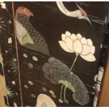 A large 20th Century lacquered Chinese room divider screen (s.d)