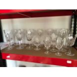 A series of assorted modern Waterford clear cut glass drinking glasses (18)