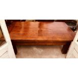 A 20th century oak coffee table. 45cm H x 140cm W x 80cm D
