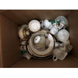 Quantity of ceramics including Royal Worcester (Evesham) pots, Aynsley plates, Royal Tuscan,