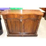 A Victorian mahogany chiffonier, fitted with single frieze drawer to top, with two doors below,
