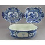 A group of early nineteenth century blue and white transfer-printed Riley wares, c. 1820-30. To