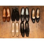 A Large collection of shoes to include: Loafers, Flats, leather court shoes by 'K', Clarks,