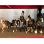 Six assorted Beswick horses (s.d) (6)