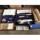 A parcel of assorted vintage plated flatware