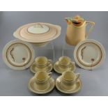 A mixed group of early twentieth century art deco period wares, c. 1910-30. Comprising of: a