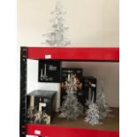 Boxed/unboxed Rosenthal Studio-Line Kosta Sterne Christmas candle holders and four Marclin Crystal