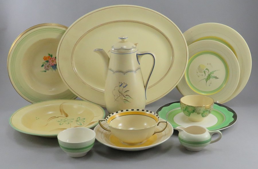 A mixed group of early twentieth century art deco period Grays Pottery wares c. 1910-30.