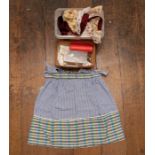 A Collection of Ladies & Children's Aprons 1930s/1950s, Embroidered books, hankies various, lavender