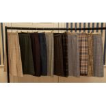 A collection of Daks New Skirts 1984. All samples in sizes 10/12 in a variety of fabrics including