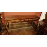A George III revival crossbanded mahogany serving table, in the manner of Hepplewhite rectangular