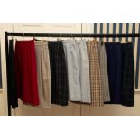 A collection of Daks and Viyella pencil skirts. All samples in various colour ways and fabrics.