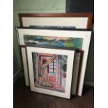 Eight assorted impressionist posters, including Monet, all framed (8) Provenance: a corporate art