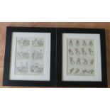 A pair of framed prints by Frank Reynolds, one depicting cricket and the other golf. Printed