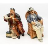 Two Royal Doulton figures to include Taking Things Easy HN2677 and the Professor HN2281 No issues,