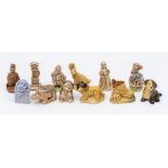 A collection of assorted Wade Whimsies depicting various animals (Q)