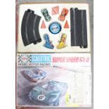 Scalextric: A boxed, Scalextric, Super Speed GT8 Set, with instructions but missing track barriers