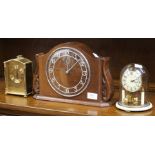A travel clock, a mantle clock and a carriage style clock (3)
