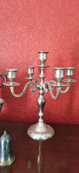 Quantity of plated table to include: candelabrum, jugs etc makers include Mappin and Webb, Falstaff, - Image 2 of 6