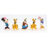 Royal Doulton Mickey Mouse collection, five figures