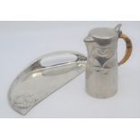 Arts and Crafts Tudric pewter 0278 jug for Liberty and Co by Archibald Knox along with a Tudric