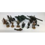 Britain’s and Crescent field guns, lead soldiers & figures, Triang Minic ship ‘Carlton’, Corgi