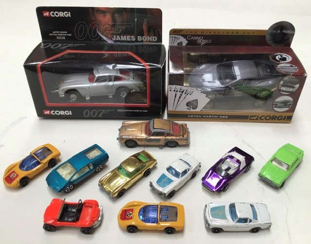 Corgi Rockets collection including Aston Martin DB6, The Saint’s Volvo and the rare lime green