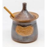 Mary Rich, Studio pottery. A stoneware honey pot and cover,