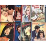 A collection of 1930/40's picture show annuals, along with film pictorial annuals, from the same