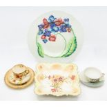 A group of 19th and 20th century ceramics including a Nautilus porcelain trio, Carlton Ware dish,