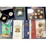 Collection of UK coins. Includes Silver Proof  Rugby World Cup 1999 £2 coin in case with