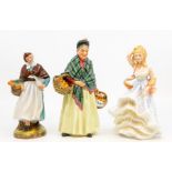 Two Royal Doulton figures, comprising 'The Orange Lady' HN 1953, 'Country Lass' HN 1991 and a