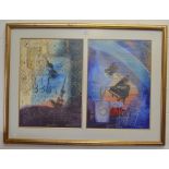 Annabel Hewitt (Contemporary School) Concerto I & Concerto IV monoprint, artist's proof signed and