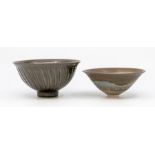 David Leach, Studio pottery. A David Leach small 'Hare's fur' tenmoku bowl and a small conical